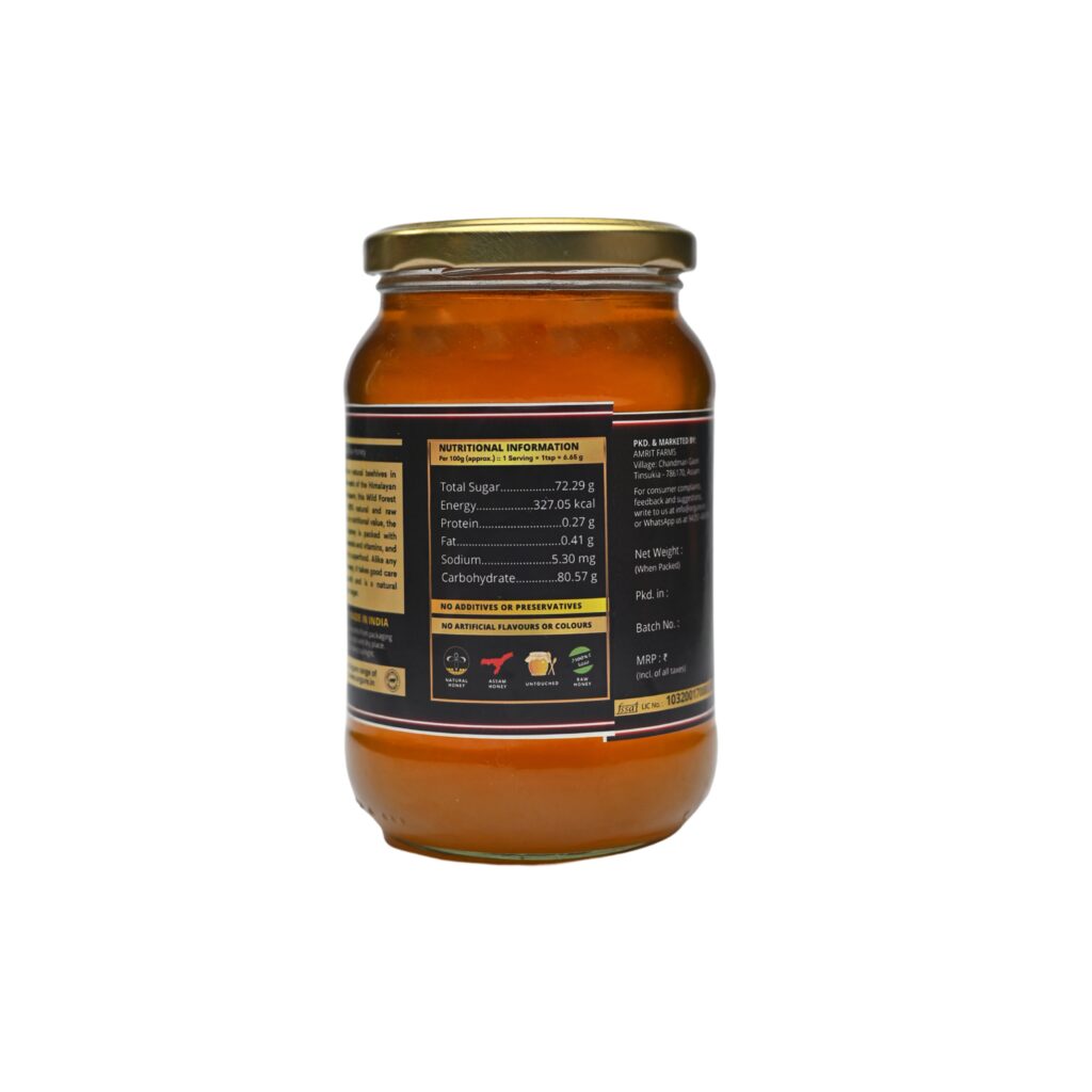 Raw Wild Forest Honey Assam Orgure