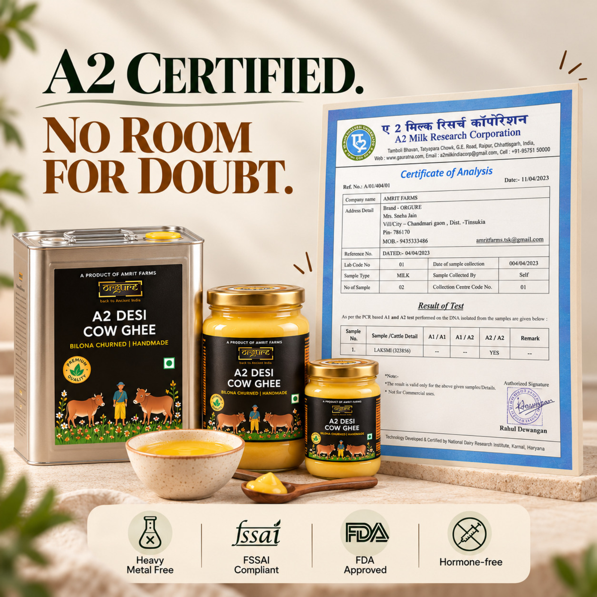 A2 Desi Cow Ghee