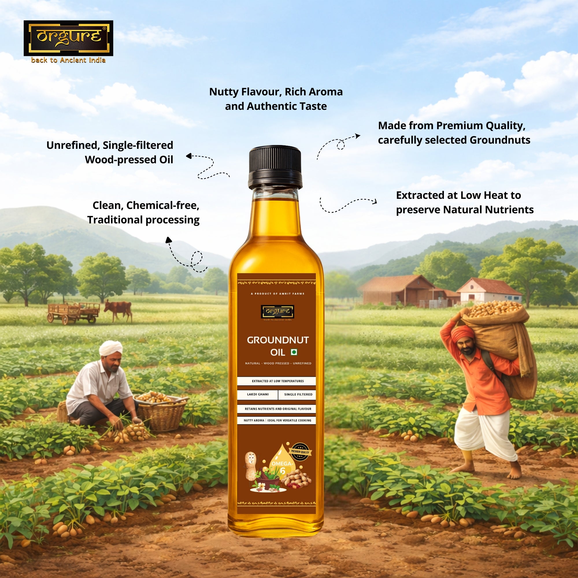 Wood Pressed Groundnut Oil