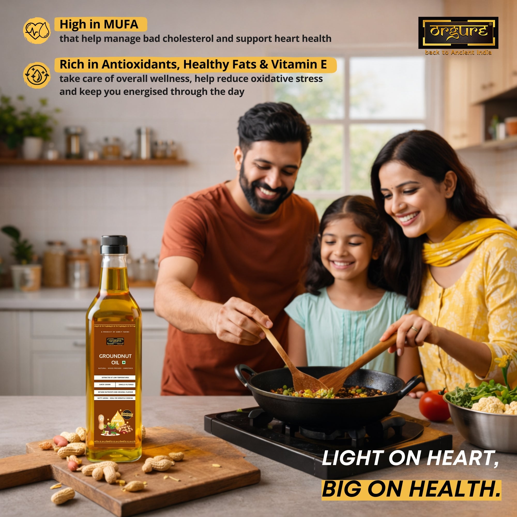 Wood Pressed Groundnut Oil