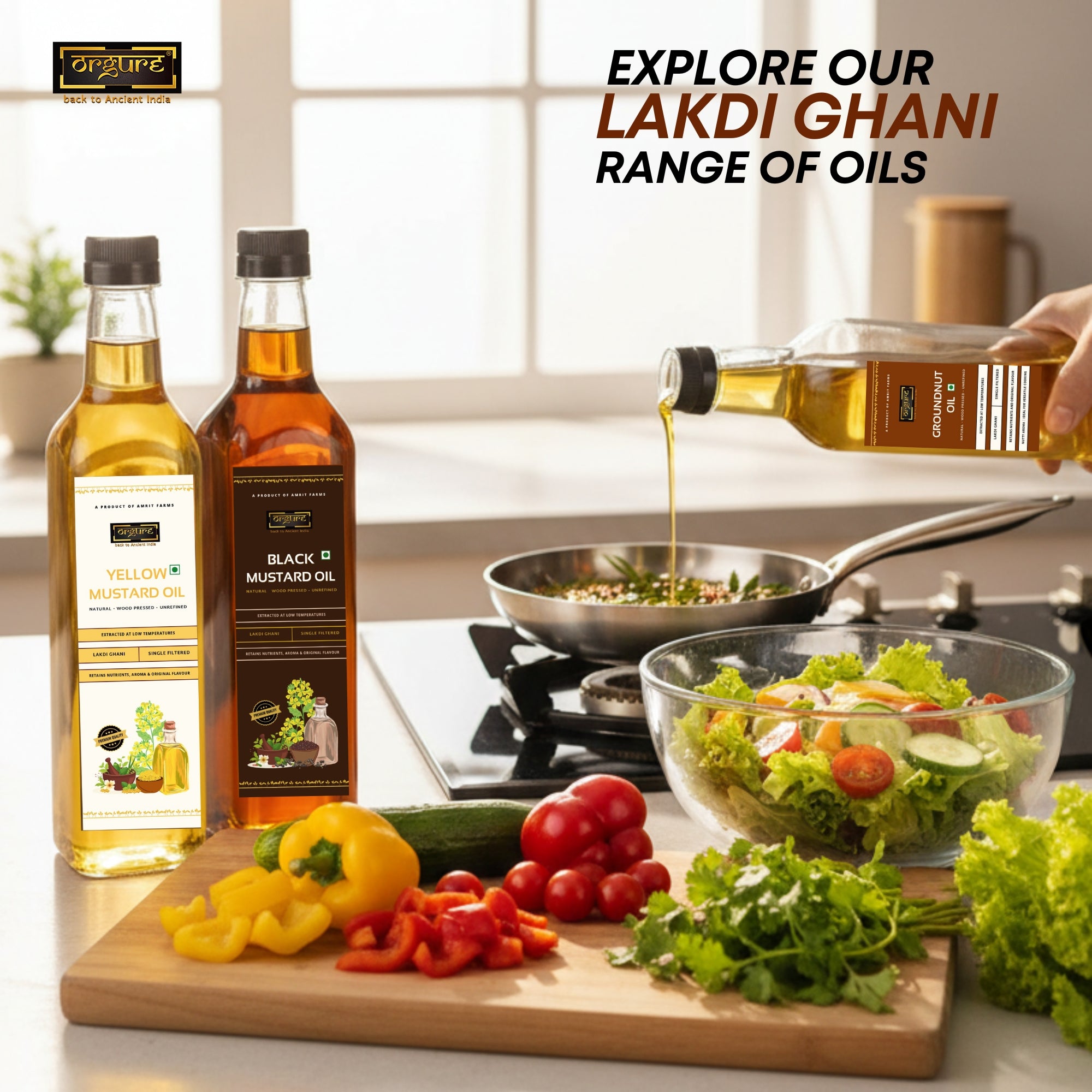 Wood Pressed Groundnut Oil